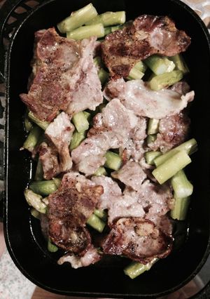 簡単自宅ダッチ！豚バラ肉とアスパラガス-レシピのメイン写真