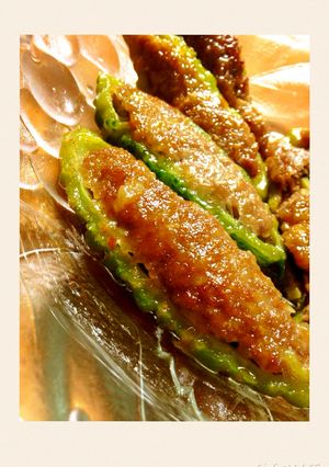 ゴーヤのボート肉詰め-レシピのメイン写真