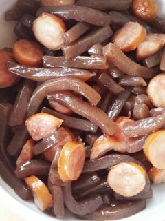 簡単 こんにゃくソーセージ煮 子供大好き-レシピのメイン写真