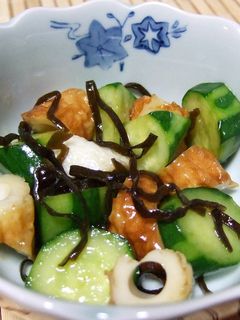 簡単!キュウリとチクワの塩昆布和え♪-レシピのメイン写真