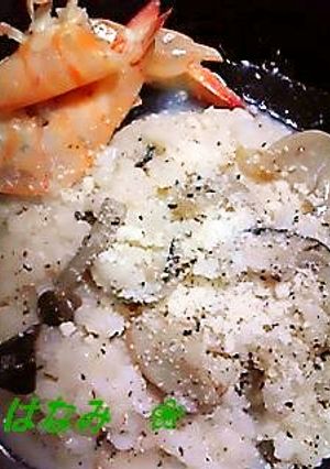 海老殻のチーズリゾット-レシピのメイン写真