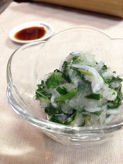 しらすとモロヘイヤのおろし和え-レシピのメイン写真