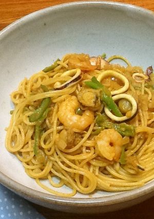 カレースパゲッティ☆シーフード入り-レシピのメイン写真