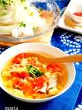和風酸辣湯(サンラータン）のつけそうめん