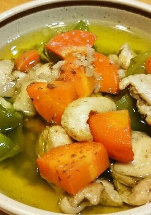 鶏とあまり野菜のアヒージョ-レシピのメイン写真