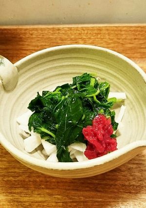 今日の小鉢＊梅モロヘイヤのおひたし-レシピのメイン写真