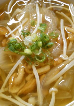 簡単！玉ねぎと　なめこ　えのきの白だし煮-レシピのメイン写真