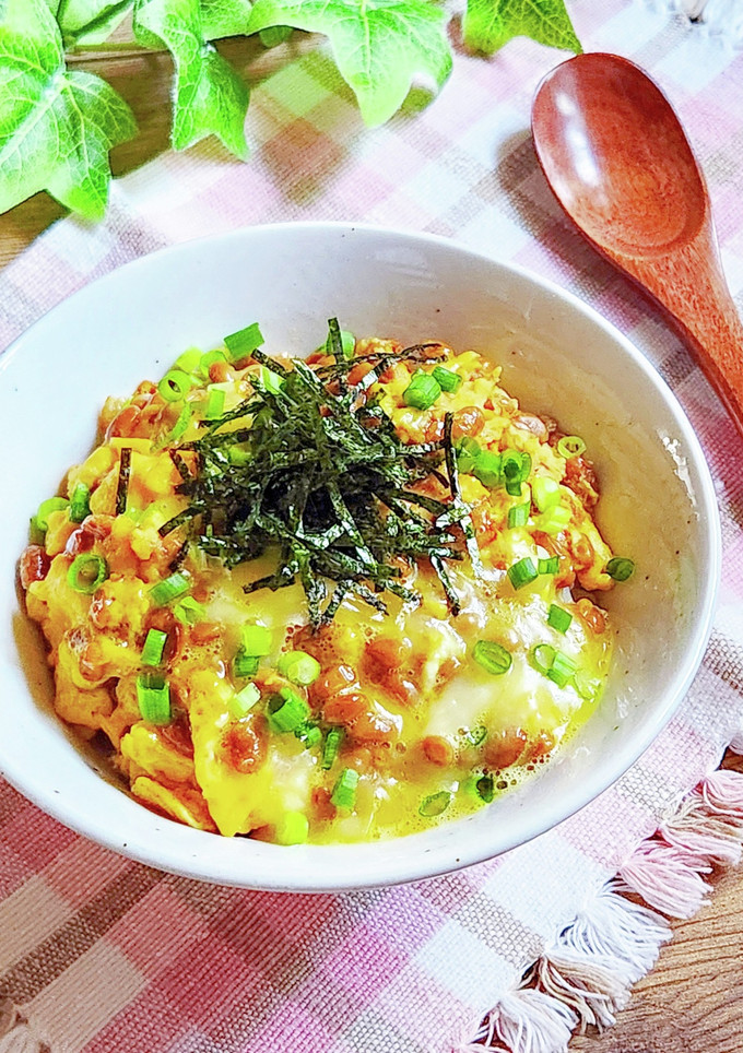 ♡納豆チーズのとろとろ卵どんぶり♡-レシピのメイン写真