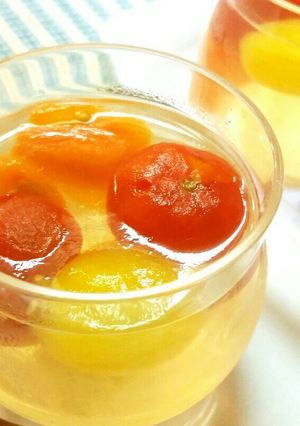 キラキラつるりん☆ミニトマトのゼリー-レシピのメイン写真