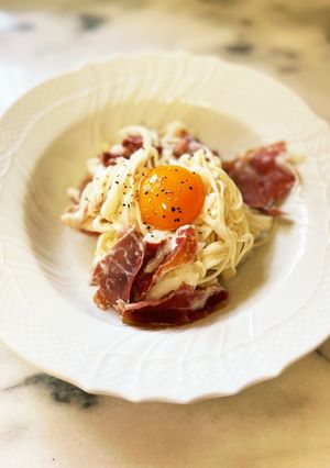 牛乳で★カルボナーラ素麺-レシピのメイン写真