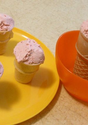 材料３つ★いちごアイスクリーム-レシピのメイン写真
