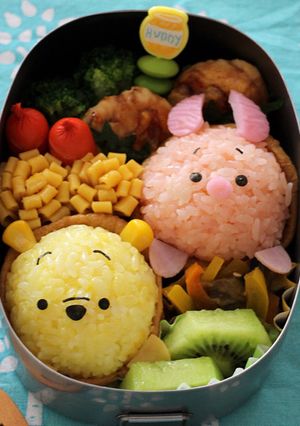 ツムツム☆プーさんとピグレットのキャラ弁-レシピのメイン写真