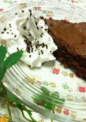 チョコと卵「だけ」で☆チョコレートケーキ-レシピのメイン写真