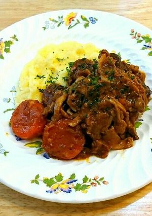 鶏肉の赤ワイン煮込み-レシピのメイン写真