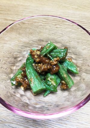 オクラ肉味噌和え-レシピのメイン写真