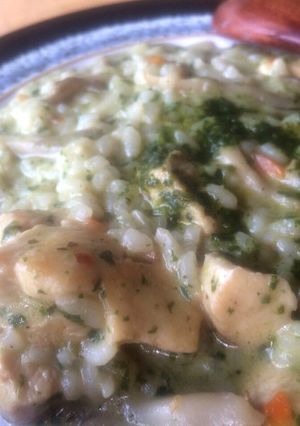 チキンバジルリゾット-レシピのメイン写真