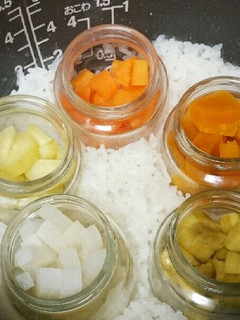 離乳食中期後期 手づかみ用野菜 炊飯炊き-レシピのメイン写真