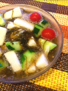 もずく酢で簡単♡シャキッと野菜の酢の物-レシピのメイン写真