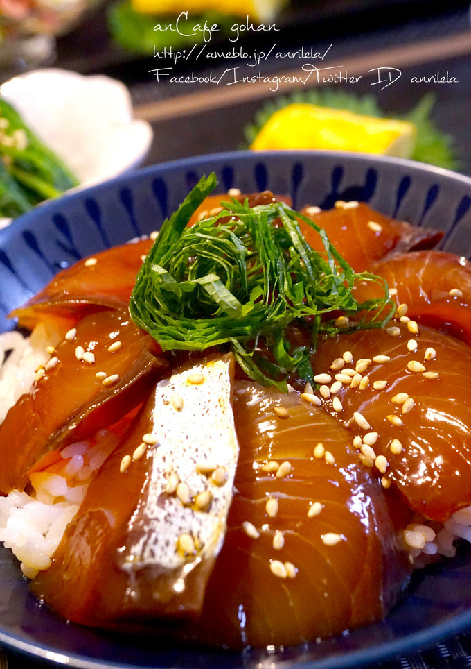 マグロでも何でも♡簡単すぎ！絶品漬け丼*-レシピのメイン写真