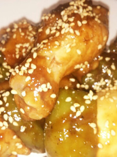 ★手羽元の旨辛炒め煮☆玉子付き★-レシピのメイン写真