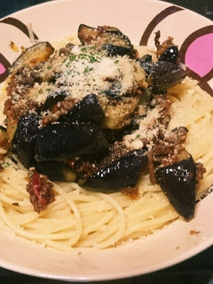 常備用ミートソースで簡単茄子入ボロネーゼ-レシピのメイン写真