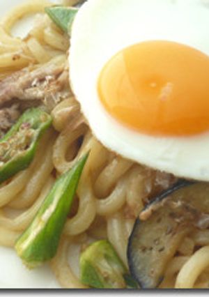 夏野菜の焼きうどん-レシピのメイン写真