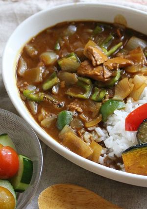 時短！　レンジで夏野菜ツナカレー♪-レシピのメイン写真