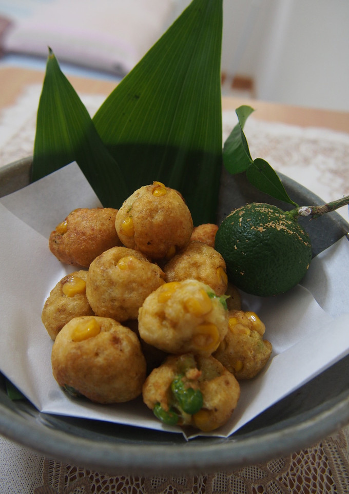 豆腐の落とし揚げ（塩＆カレー）-レシピのメイン写真