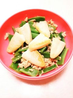 ささげツナささかまめんつゆサラダ-レシピのメイン写真