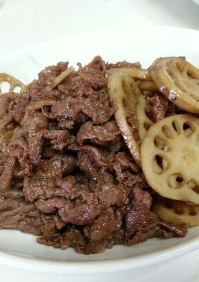 牛肉と蓮根の甘辛炒め★-レシピのメイン写真