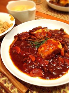 15分で超簡単★煮込みハンバーグ-レシピのメイン写真