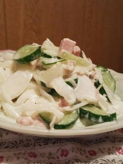 玉ねぎ、キュウリ、スパムのサラダ-レシピのメイン写真