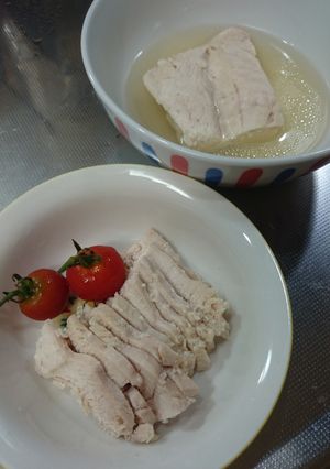 レンジで簡単☆サラダチキン☆蒸し鶏-レシピのメイン写真