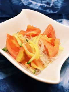 トマトと春雨の酢の物-レシピのメイン写真