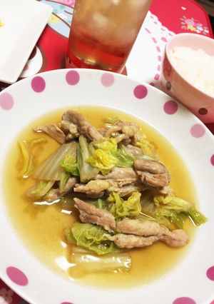 短時間で鳥首肉と白菜の煮物-レシピのメイン写真