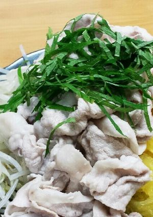 豚の冷しゃぶ。そうめんうりと。-レシピのメイン写真
