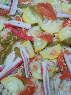 カニカマと鮭フレークで節約パエリア?-レシピのメイン写真