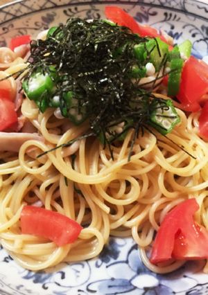 イカとオクラのさっぱりペペロンチーノ-レシピのメイン写真