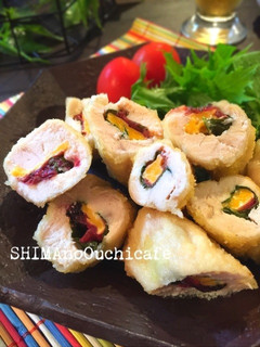 味付け不要!ササミの梅しそチーズ巻天-レシピのメイン写真