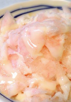 氷に一手間!桃入り氷でフワフワに大変身☆-レシピのメイン写真