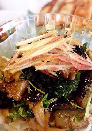 揚げ浸し風ナスと4種のきのこ素麺-レシピのメイン写真