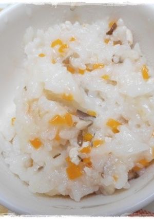 離乳食完了期 鶏ささみの炊き込みかゆ-レシピのメイン写真
