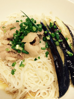 ★揚げなすと豚肉の簡単ぶっかけそうめん★-レシピのメイン写真