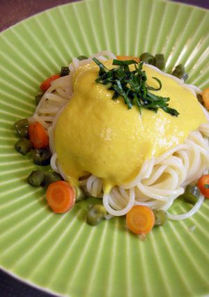 かぼちゃクリームソースの冷製パスタ♪-レシピのメイン写真