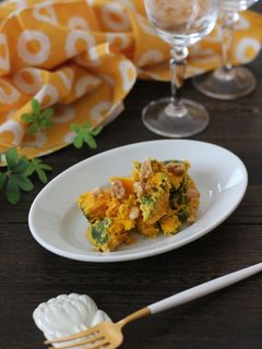 カレー&クリームチーズのかぼちゃサラダ-レシピのメイン写真