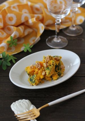 カレー＆クリームチーズのかぼちゃサラダ-レシピのメイン写真