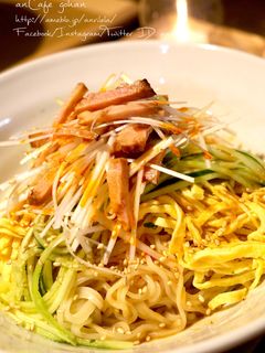 市販の麺で♡簡単ごまだれピリ辛冷やし中華-レシピのメイン写真