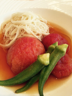 湯むきいらずトマトの丸ごと麺つゆ煮-レシピのメイン写真