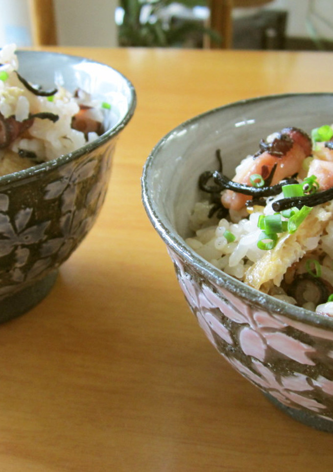 長ひじきとたこの炊き込みご飯-レシピのメイン写真