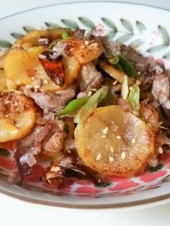 豚肉と沢庵のピリ辛炒め-レシピのメイン写真